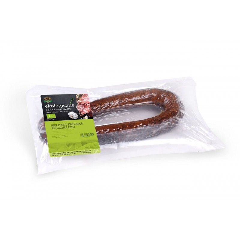 KIEŁBASA SWOJSKA PIECZONA BIO (około 1,00 kg) - WASĄG (NA ZAMÓWIENIE)