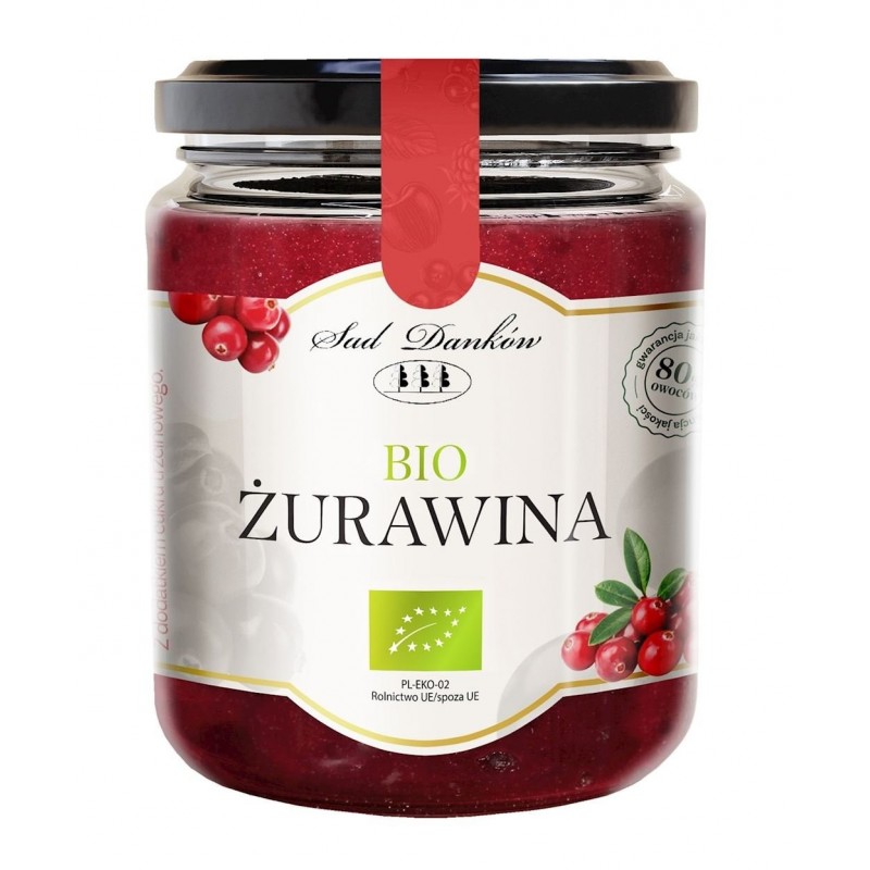 TRUSKAWKA 80 % Z CUKREM TRZCINOWYM BIO 270 g - SAD DANKÓW