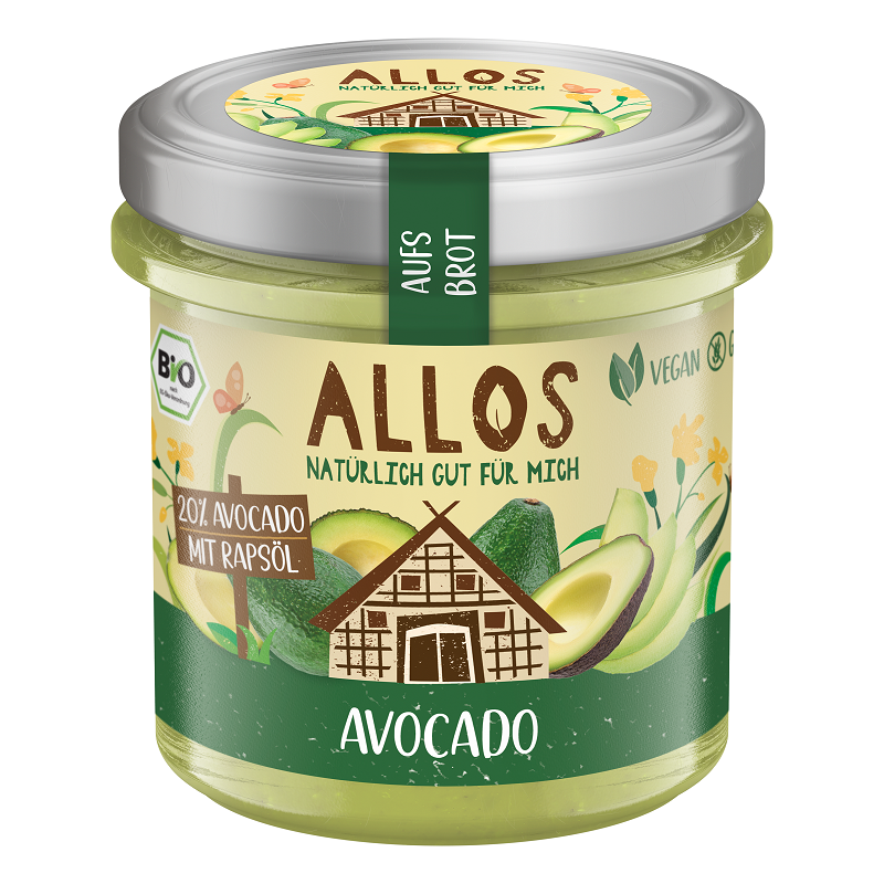 PASTA KREMOWA Z AWOKADO BEZGLUTENOWA BIO 140 g - ALLOS