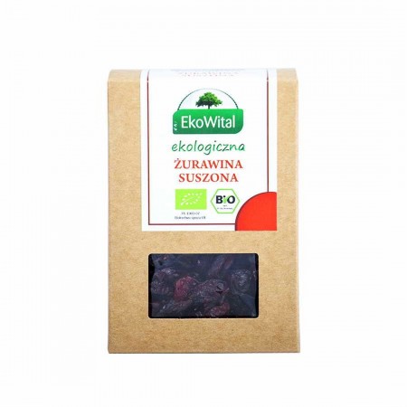 Żurawina suszona (słodzona cukrem trzcinowym) BIO 125 g