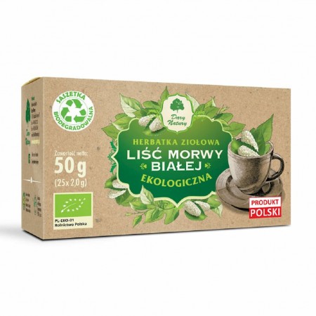 HERBATKA LIŚĆ MORWY BIAŁEJ BIO (25 x 2 g) 50 g - DARY NATURY