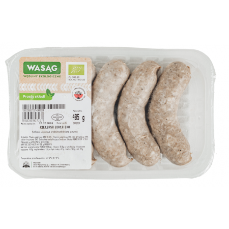 KIEŁBASA BIAŁA BIO (5 szt.) 485 g - WASĄG (NA ZAMÓWIENIE)