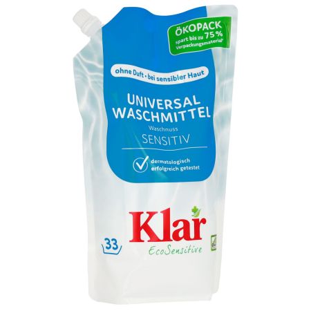 PŁYN DO PRANIA Z ORZECHÓW MYDLANYCH UNIWERSALNY ECO 1,5 L (33 PRANIA) - KLAR