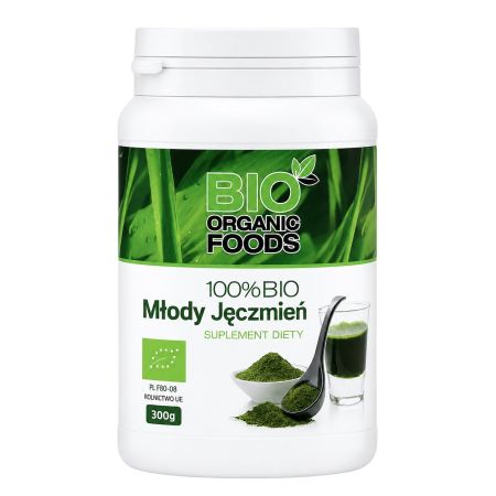 100% BIO Młody jęczmień 300g (sproszkowany sok) BIO ORGANIC FOODS