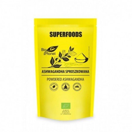 ASHWAGANDHA SPROSZKOWANA BIO 150 g - BIO PLANET