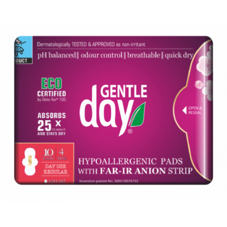 PODPASKI HIGIENICZNE Z PASKIEM ANIONOWYM NA DZIEŃ 10 szt. - GENTLE DAY