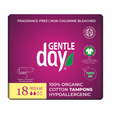 TAMPONY ZE 100 % BAWEŁNY EKOLOGICZNEJ - REGULAR 18 szt. - GENTLE DAY