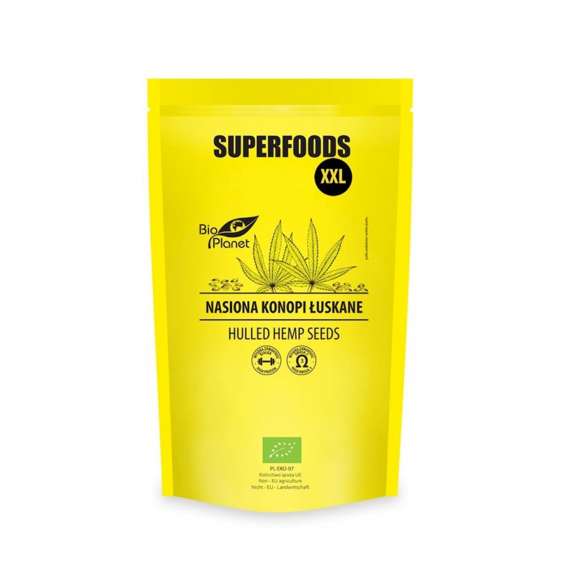 NASIONA KONOPI ŁUSKANE BIO 600 g - BIO PLANET
