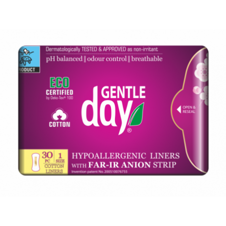 WKŁADKI HIGIENICZNE Z PASKIEM ANIONOWYM 30 szt. - GENTLE DAY