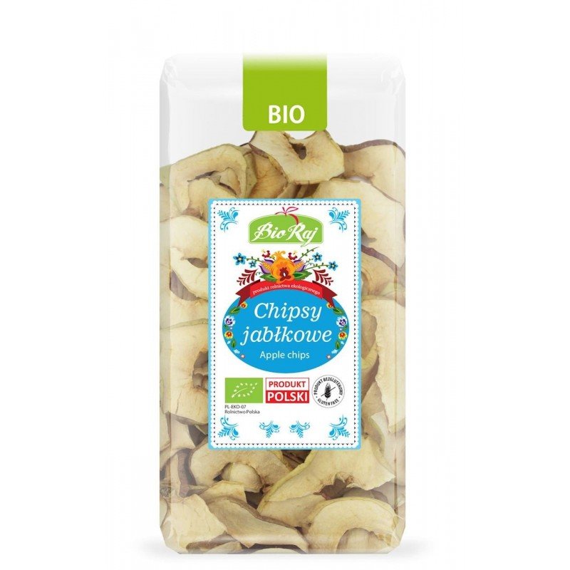 CHIPSY JABŁKOWE BEZGLUTENOWE BIO 50 g - BIO RAJ