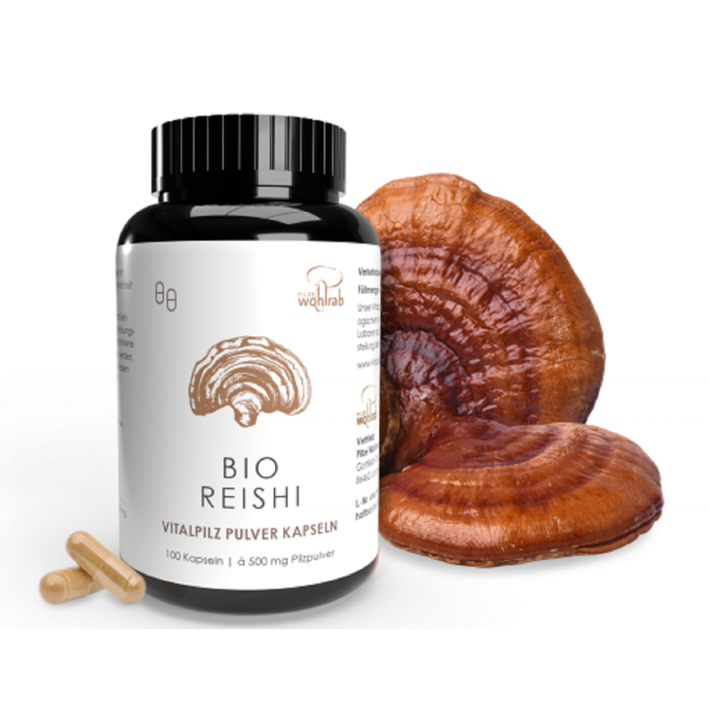 GRZYBY REISHI BIO (500 mg) 100 KAPSUŁEK - PILZE WOHLRAB