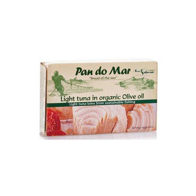 TUŃCZYK ŻÓŁTOPŁETWY W BIO OLIWIE Z OLIWEK EXTRA VIRGIN 120 g (90 g) - PAN DO MAR