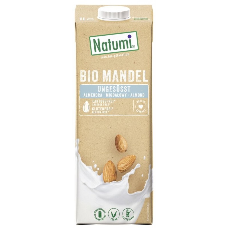 NAPÓJ MIGDAŁOWY BEZ DODATKU CUKRÓW BEZGLUTENOWY BIO 1 L - NATUMI