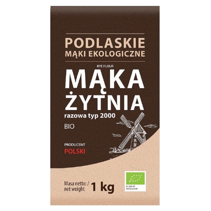 MĄKA ŻYTNIA RAZOWA TYP 2000 BIO (POLSKA) 1 kg - BIO RAJ
