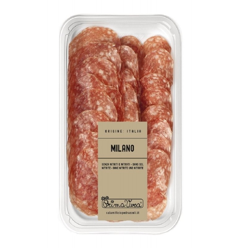 MIX PLASTRÓW DOJRZEWAJĄCYCH (SCHAB DOJRZEWAJĄCY LONZINO + SALAMI MILANO) BEZGLUTENOWE BIO 70 g - PRIMAVERA