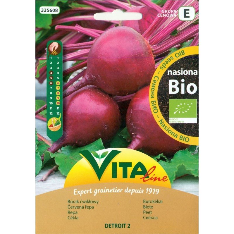 NASIONA BURAKA ĆWIKŁOWEGO KAT.ST. (DETROIT 2) BIO 8 g - VITA LINE (208096, 78210CIN0EP) (PRODUKT SEZONOWY)