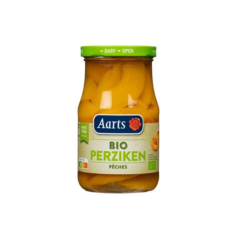 BRZOSKWINIE PLASTRY W LEKKIM SYROPIE BIO 350 g (190 g) (SŁOIK) - AARTS