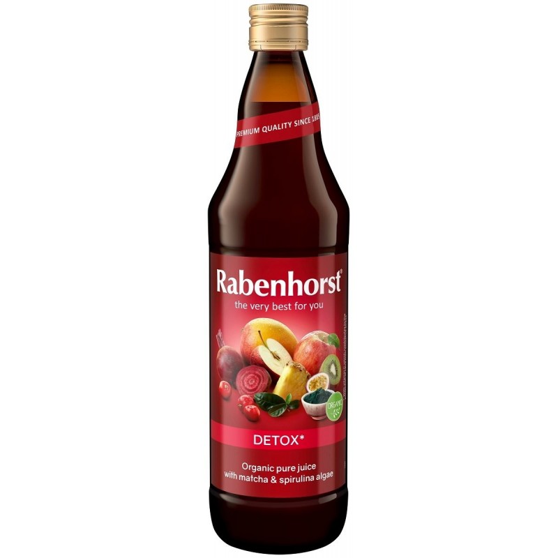 SOK WIELOOWOCOWY NFC DETOX Z BURAKIEM, MATCHĄ I SPIRULINĄ BIO 750 ml - RABENHORST