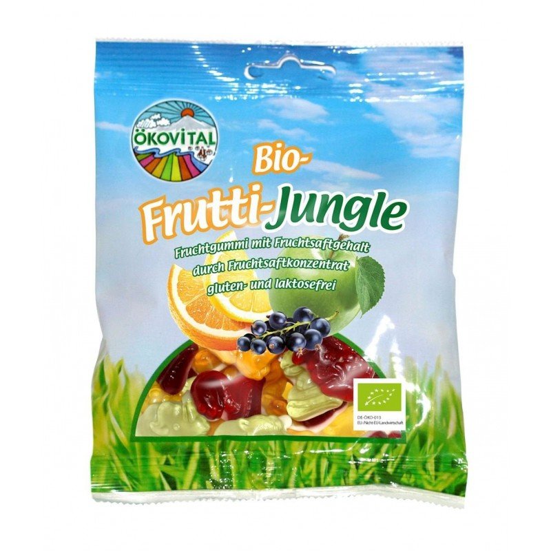 ŻELKI (ZWIERZAKI) OWOCOWE BEZ LAKTOZY BEZGLUTENOWE BIO 80 g - OKOVITAL