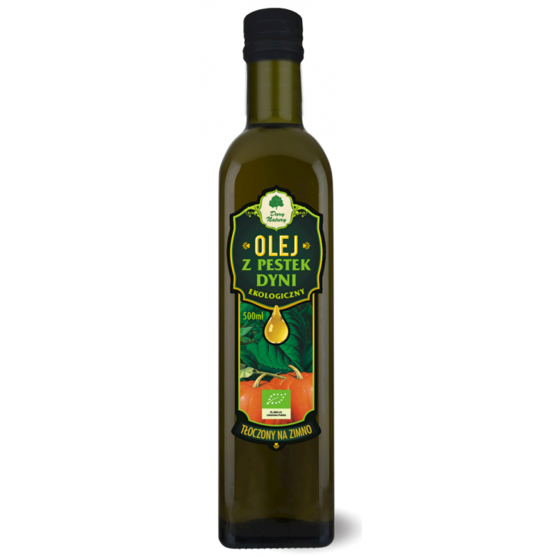OLEJ Z PESTEK DYNI TŁOCZONY NA ZIMNO BIO 500 ml - DARY NATURY