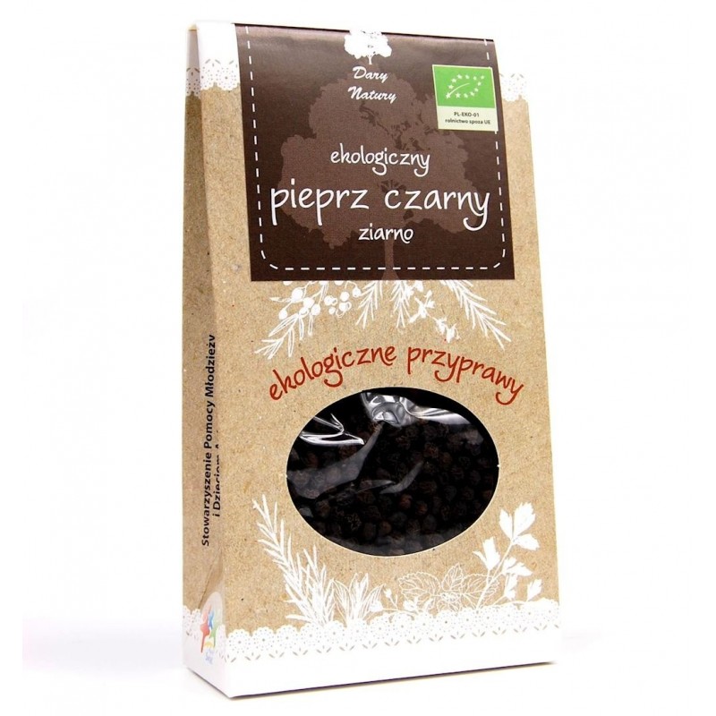 PIEPRZ CZARNY ZIARNO (UZUPEŁNIENIE) BIO 180 g - DARY NATURY