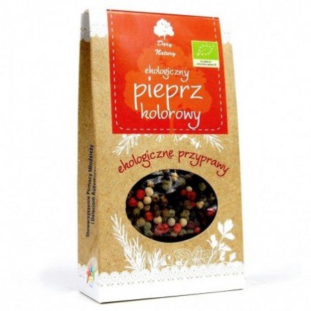 PIEPRZ KOLOROWY ZIARNO (UZUPEŁNIENIE) BIO 160 g - DARY NATURY