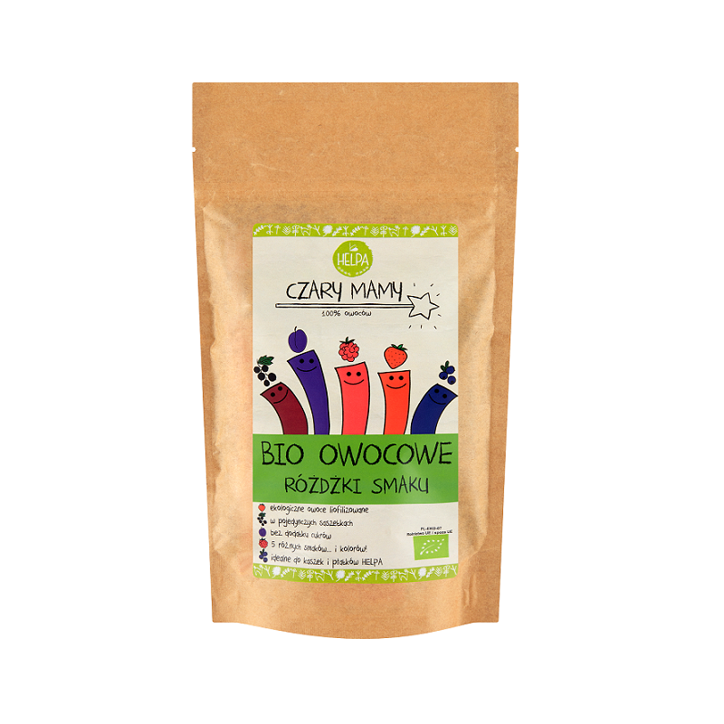 RÓŻDŻKI SMAKU OWOCOWE (LIOFILIZOWANE OWOCE) BIO (10 x 2 g) 20 g - HELPA