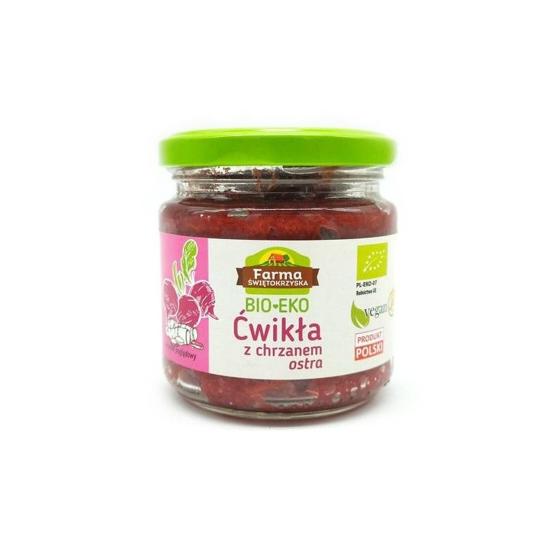 ĆWIKŁA Z CHRZANEM OSTRA BEZGLUTENOWA BIO 160 g - FARMA ŚWIĘTOKRZYSKA
