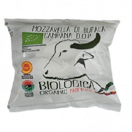 MOZZARELLA DI BUFALA (Z MLEKA BAWOLEGO) KULKA (W KUBECZKU) BIO 320 g (125 g) - BIOLOGICA