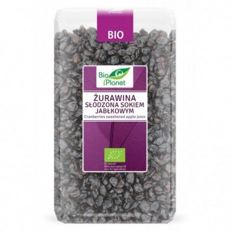 ŻURAWINA SŁODZONA SOKIEM JABŁKOWYM BIO 1 kg - BIO PLANET