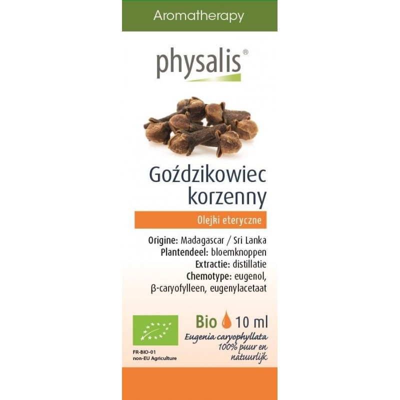 OLEJEK ETERYCZNY GOŹDZIKOWIEC KORZENNY BIO 10 ml - PHYSALIS