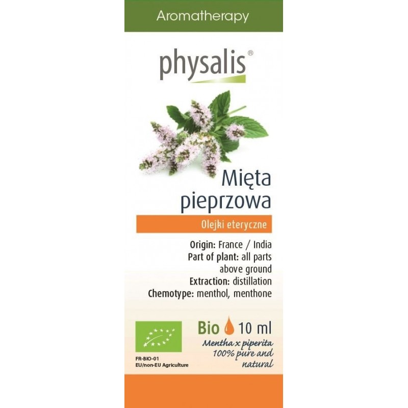 OLEJEK ETERYCZNY MIĘTA PIEPRZOWA BIO 10 ml - PHYSALIS