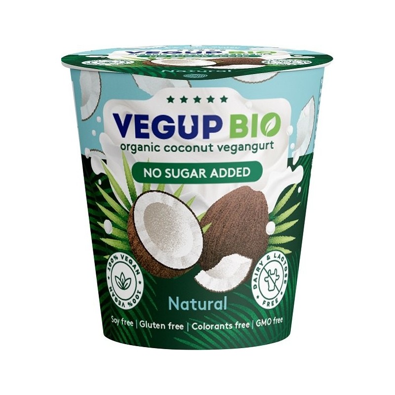 PRODUKT KOKOSOWY NATURALNY BEZ DODATKU CUKRÓW BEZGLUTENOWY VEGANGURT BIO 140 g - VEGUP BIO