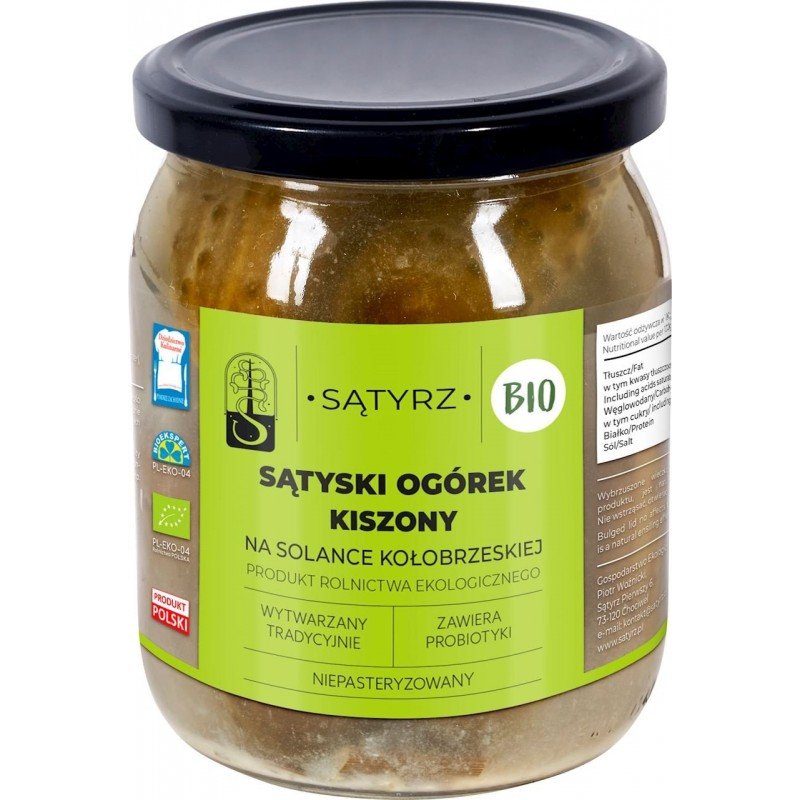 OGÓRKI SĄTYSKIE KISZONE BIO 400 g (300 g) - SĄTYRZ