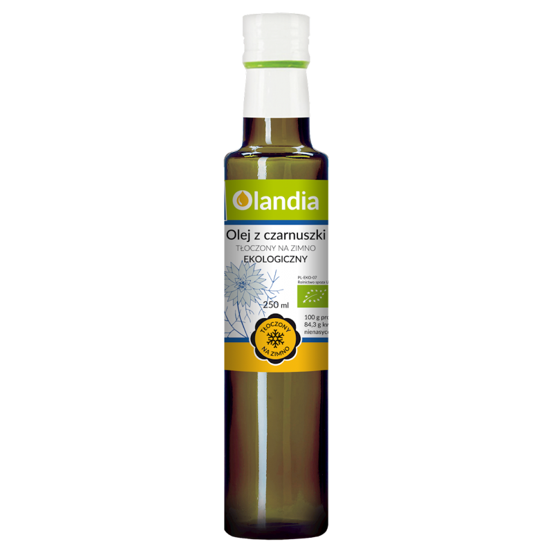OLEJ Z CZARNUSZKI TŁOCZONY NA ZIMNO BIO 250 ml - OLANDIA