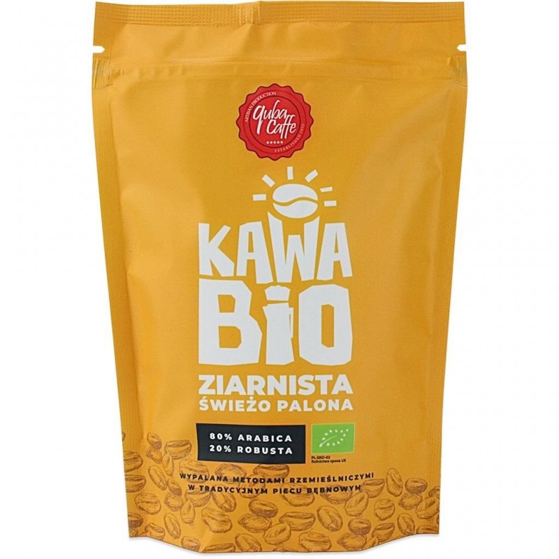 KAWA ZIARNISTA ARABICA/ROBUSTA BIO 250 g - QUBA CAFFE