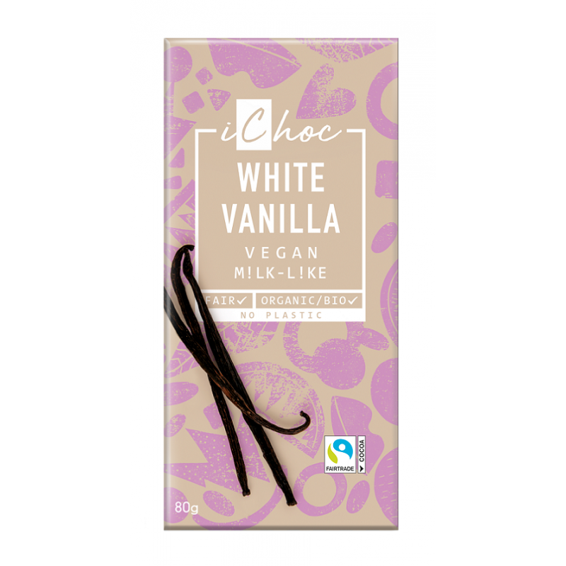TABLICZKA KAKAOWA Z WANILIĄ FAIR TRADE BIO 80 g - ICHOC (VIVANI)