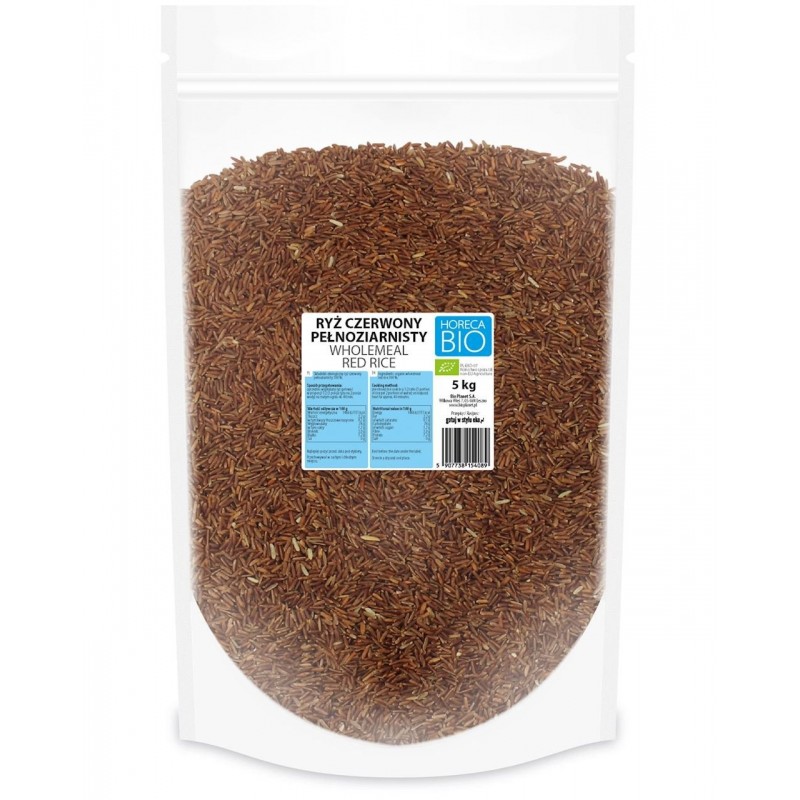 RYŻ CZERWONY PEŁNOZIARNISTY BIO 5 kg - HORECA (BIO PLANET)