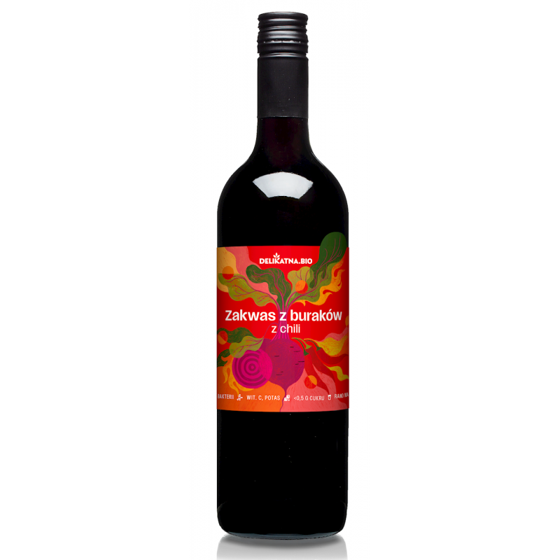 ZAKWAS Z BURAKÓW Z CHILI BIO 700 ml - DELIKATNA