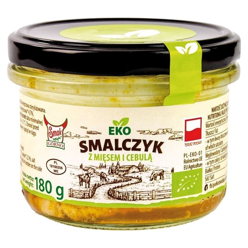 SMALEC Z MIĘSEM I CEBULKĄ BIO 180 g - SMAK EKO