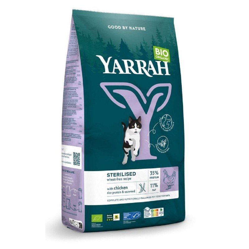 (DLA KOTA WYSTERYLIZOWANEGO) KARMA Z KURCZAKIEM I ŚLEDZIEM BIO 700 g - YARRAH