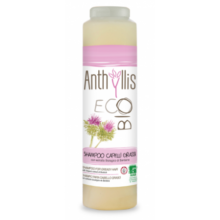 SZAMPON Z EKSTRAKTEM Z ŁOPIANU DO WŁOSÓW PRZETŁUSZCZAJĄCYCH SIĘ I Z ŁUPIEŻEM ECO 250 ml - ANTHYLLIS