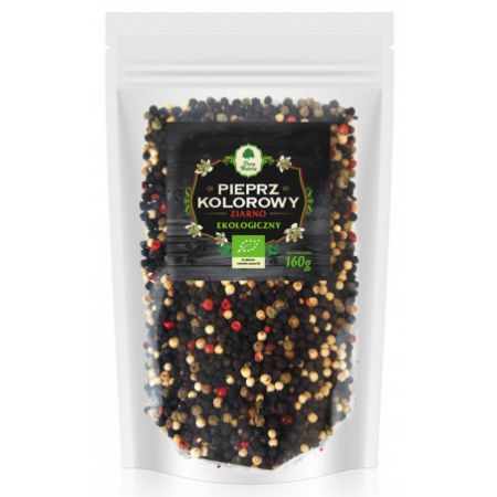 PIEPRZ KOLOROWY ZIARNO (UZUPEŁNIENIE) BIO 160 g - DARY NATURY