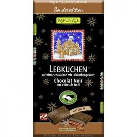CZEKOLADA GORZKA Z PRZYPRAWĄ DO PIERNIKA BIO 80 g - RAPUNZEL (PRODUKT SEZONOWY)