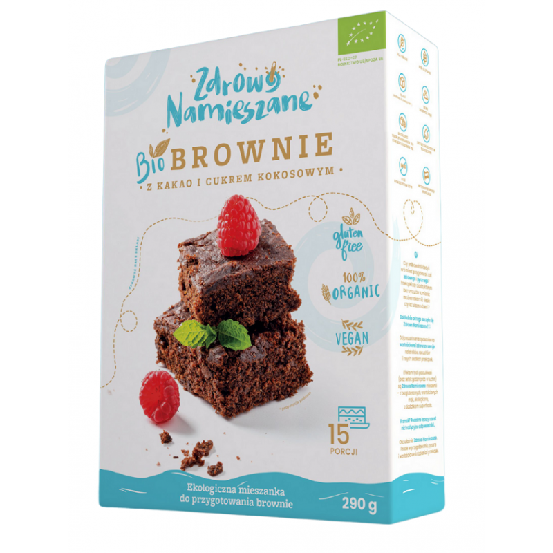 MIESZANKA NA BROWNIE BEZGLUTENOWA BIO 290 g - ZDROWO NAMIESZANE