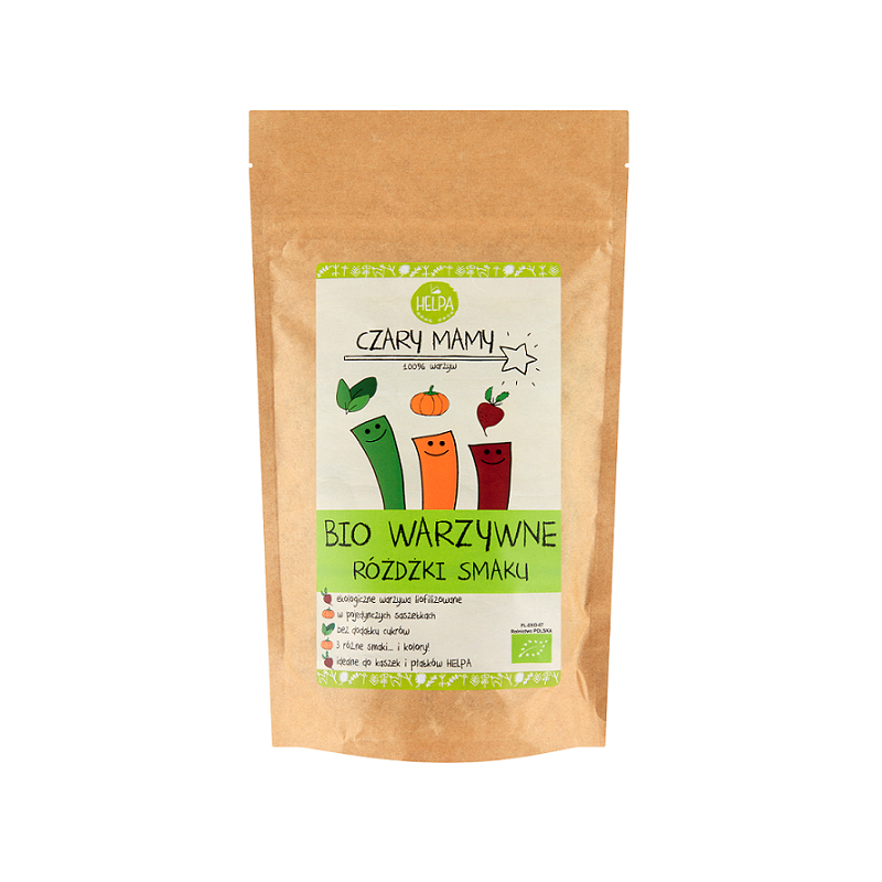 RÓŻDŻKI SMAKU WARZYWNE (LIOFILIZOWANE WARZYWA) BIO (9 x 2 g) 18 g - HELPA