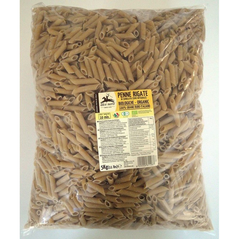 MAKARON (SEMOLINOWY RAZOWY) PENNE BIO 5 kg - HORECA (ALCE NERO)