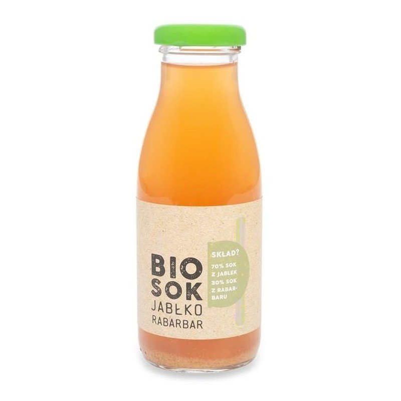 SOK JABŁKOWO - RABARBAROWY NFC BIO 250 ml - OWOCOWE SMAKI