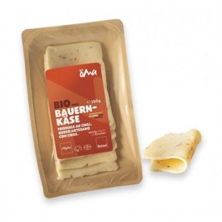 SER ŻÓŁTY Z CHILI PLASTRY BIO 150 g - OMA