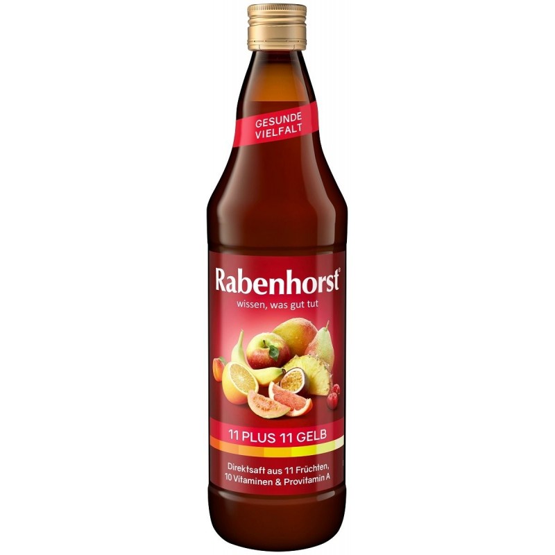 SOK WIELOOWOCOWY (CZERWONY) MULTIWITAMINA 11 PLUS 11 NFC 750 ml - RABENHORST